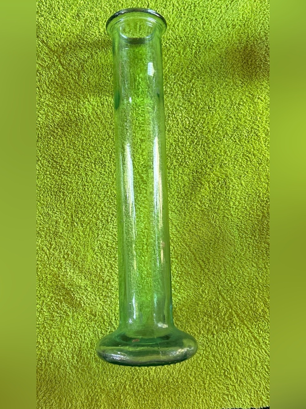 Green Glass Bud Vase - Unknown Brand